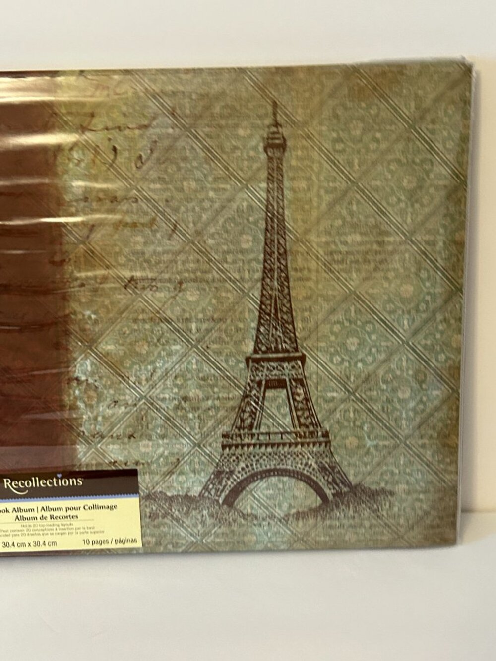 Recollections 12x12 Scrapbook Album Paris Eiffel Tower Green Brown Top Loading - Picture 2 of 15